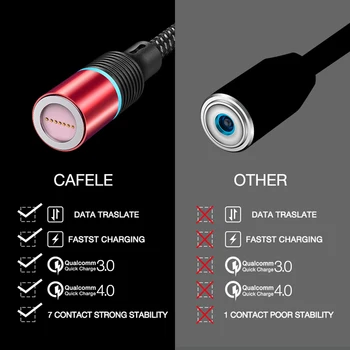 Cafele 5A Super-rapid de încărcare QC4.0 Magnetic Cablu USB C de Încărcare Tip C Cablu Pentru Huawei P30 P20 P10 Pereche 20 Pro Lite Încărcător 1