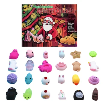 Calendar Advent, Crăciun Decomprimat jucărie Numărătoarea inversă Jucarie Set cu 24 de Animale Drăguț Decomprimat Jucărie 1