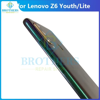 Capacul din spate pentru Lenovo Z6 Tineret Z6 Lite Carcasă Baterie Usa Z6Lite Spate cu Camera Pahar de Putere Butoane de Volum de Amprente 1