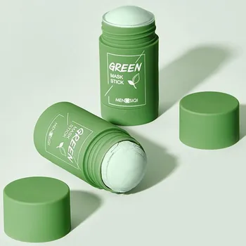 Ceai Verde De Curățare Solid Masca Vinete Purifying Clay Stick Masca De Ulei De Control Anti-Acnee De Noroi Crema De Frumusete De Îngrijire A Pielii Faciale 1