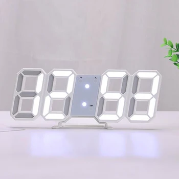Ceas de Perete Digital cu LED Numeral, 3D LED Ceas Digital pentru Decor Cameră de zi, Bucătărie, Ceas cu Dimmer 1