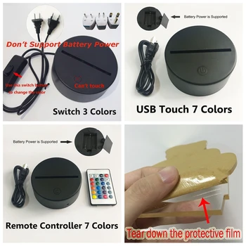 Comutator usb touch control de la distanță,de baza negru sau alb crack bază 1
