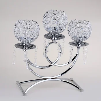 Cristal Metal Lumânare Parfumată Suport cu 3 brate Stick de Lumânare Masă aranjamentele Florale pentru Nunta Decor Acasă Meserii Tealight Lumanarea Titularii 1