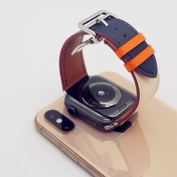 Curea din piele Pentru Apple watch band 44mm 40mm iWatch trupa 42mm 38mm Implementare Catarama bratara curea apple watch serie 3 4 5 6 se 1