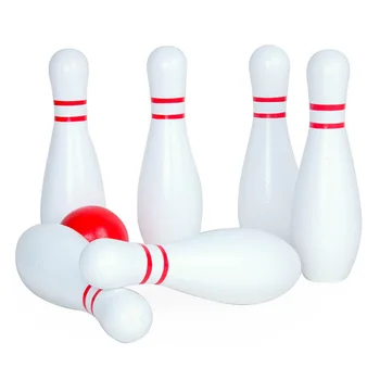 De Mari Dimensiuni Din Lemn De Bowling Minge Interioară Joc De Bowling Cu 6 Popice Sport Jucării Pentru Copii, Adulți, Picătură De Transport Maritim 1