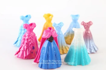 Disney Princess Magic Clip Păpuși Rochie Magiclip 8pcs/set 9cm Figura de Acțiune Anime Decor Colecție de Figurine Jucarii model de copil 1