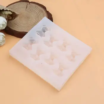 Doreen Cutie de Rasina de Silicon Mucegai Pentru a Face Bijuterii Dreptunghi Alb Urs Drăguț DIY Moda Bijuterii Cadouri 88mm x 78mm, 1 Bucata 1