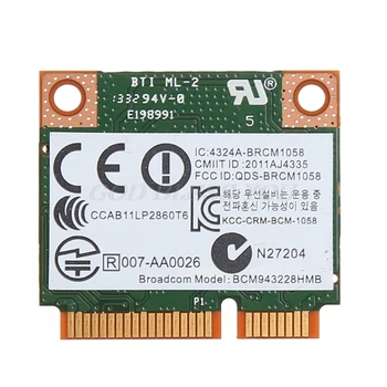 Dual Band 2.4+5G 300M 802.11 a/b/g/n WiFi, Bluetooth 4.0 Wireless Jumătate Mini PCI-E Card Pentru BCM943228HMB HP SPS 718451-001 1