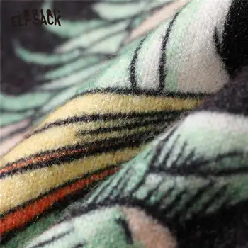 ELFSACK Multicolor Pictură în Ulei Casual Pulover Tricotate Femei Pulovere,2020 Toamna ELF Complet Maneca,de sex Feminin coreeană Grafic Topuri 1