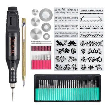 Gravor Electric Mini Gravură Pen Kit Rotoray Trusa de scule pentru Metal, Sticlă, Ceramică Bijuterii Diy, UE Plug 1