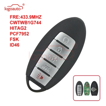 KIGOAUTO cheie inteligentă 5 buton 433.9 MHZ FSK HITAG-2 ID46 PCF7952 2013-2018 pentru Nissan Armada Infiniti QX56 QX80 CWTWB1G744 1