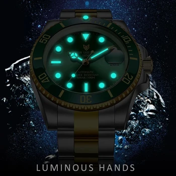LIGE 2020 Nouă Bărbați Mechanical Ceas de mână din Oțel Inoxidabil kg 100atm Impermeabil Ceas Brand de Top Sport de Lux pentru Bărbați Ceasuri Reloj Hombre 1