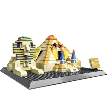 Lume Celebru Arhitectura Luvru Piramida Big Ben Model Clasic Blocuri Kit Cărămizi DIY pentru Copii Jucarii pentru Copii Cadouri 1