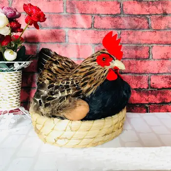 Mare Simulare Pe Cuib De Găină Ouă De Incubație Animal Pană Acasă Bucatarie Restaurant, Magazin, Bar Decor Petrecere 1