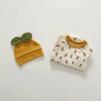 MILANCEL copil nou-născut haine de lamaie print baby body copil drăguț hat toddler boys body pentru copii haine de interior 1