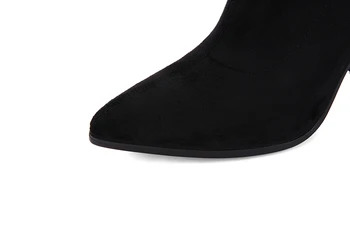 Moda Femei Glezna Cizme Toc Gros Toamna Pantofi De Sex Feminin Cele Mai Noi Subliniat Toe Doamnelor Pantofi De Brand Martin Boot Femeie Q530 1
