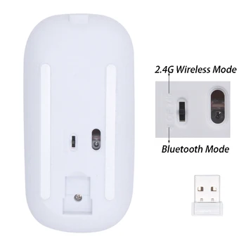 Mouse-ul fără fir Bluetooth Reîncărcabil Mouse de Calculator fără Fir De 2,4 GHz Adaptor USB Mouse USB Mouse-ul Home Office Pentru PC, Laptop 1