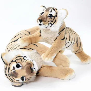Noua Simulare Tigru, Leu, Leopard Umplute & Animale De Pluș Drăguț Papusa Copil Ziua De Nastere Cadou Jucarii Moale Perna De Crăciun 1