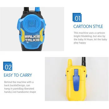 O Pereche 50M Walkie Talkie Mini Handheld Portabil Doi-Way Radio Jucărie pentru Copii Pentru Copii în aer liber, Interfon Jucărie Cu Cutie de Original 1
