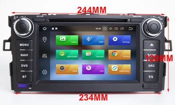 Octa core Multimedia Android 10.0 Auto GPS DVD player Pentru Toyota AURIS WIFI 4GB RAM+64GB ROM DSP USB Radio Navi BT DAB+ TPMS HARTĂ 1