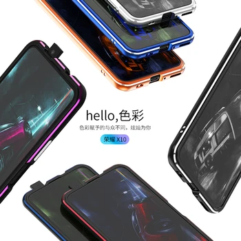 Pentru Huawei Honor X10 Caz de Metal din Aluminiu Bara de protecție Caz Onoare X10 Dual culoare Cadru Metalic Telefon Caz HonorX10 1