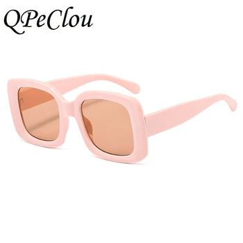 QPeClou Noua Moda Vintage Clasic Pătrat Ochelari De Soare Pentru Femei Brand Designer De Leopard Ochelari De Soare Barbati Nuante Mare Oculos Feminino 1