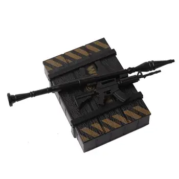 RCtown 1/10 Masina RC Rock Crawler Plastic Accesoriu Arma Cutie de Simulare Glonț Cutie și Arma Kit Decor 1