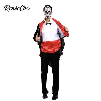 Reneecho Costum De Halloween Pentru Adulti Ziua Morților Costum De Om De Flori Schelet Carnaval Jacheta Petrecere Moartea Cosplay 1
