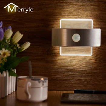 Reîncărcabilă LED Lumina de veghe cu Senzor de Mișcare-Lumină Lampă de Perete pentru Casa WC Lavoar Bucatarie Toaleta Cabinetului Dormitor Noptieră Lumina 1