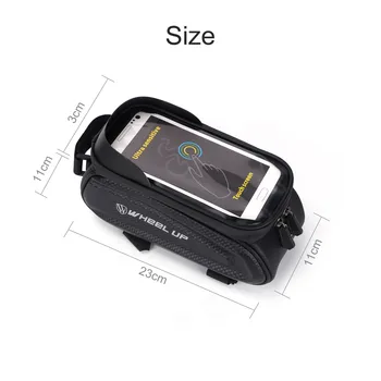 Roata 7.0 Inch, rezistent la apa Sac Biciclete Cadru Fața de Sus a Tubului Hard Shell Geanta Caz de Telefon Touchscreen Sac de Biciclete MTB Accesorii 1