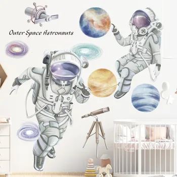Spatiu astronautul DIY Autocolante de Perete Grădiniță, Dormitor, camera pentru Copii Eco-friendly Decalcomanii de Perete Art Decor Acasă Vinil picturi Murale 1