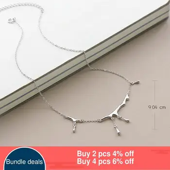 Thaya Design Original de Ploaie care se Încadrează Prejudiciu S925 Argint Colier Simplu Cravată Colier Feminin Bijuterii Cadouri pentru Femei 1
