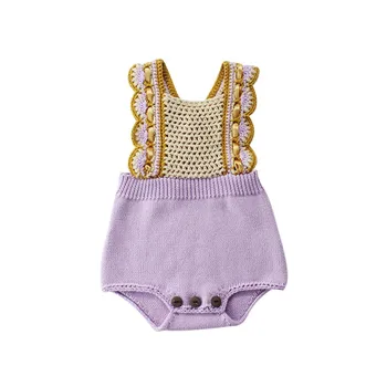 Tricotate Haine Pentru Copii Nou-Născutului Baby Girl Body De Bumbac Lucrate Manual Baieti Fata Salopeta Salopete Haine De Copii-Fete 1