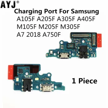 USB Port de Încărcare Flex Pentru Samsung Galaxy A105F A205F A305F A405F A7 2018 A750F M105F M205F M305F Încărcător Dock Conector Cablu 1