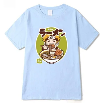 Vara Tricou Maneca Scurta Hip Hop Anime T-Shirt Naruto Ramen Topuri Tricou 1