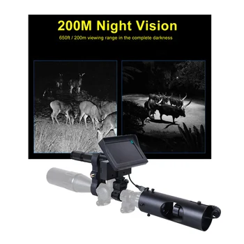 Vânătoare Riflescope Night Vision Optica Vedere IR Infraroșu LED-uri domeniul de Aplicare aparat de Fotografiat Clar Viziune de Noapte domeniu de Aplicare Dispozitiv 1