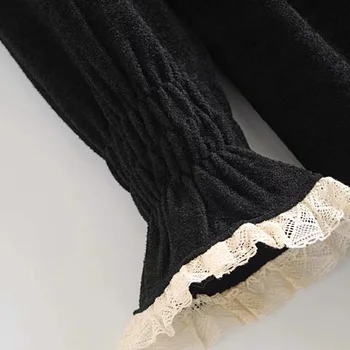 Za Negru Costum De Bijuterii Butoane Rochie Midi 2020 Moda Chenille Zburli Tricotate Rochie Femei, Cu Maneci Lungi Rochie Eleganta 1