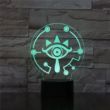 Zelda 3D LED Lumina de Noapte În 7 Culori Schimbare Lampa Decor Cameră de Acțiune Figura Jucărie Pentru Ziua de nastere Cadou de Crăciun 1