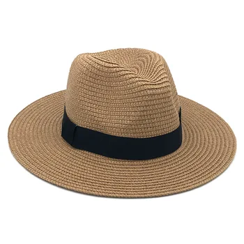 ZGYF JCH Brand de Pălării de Paie Pentru Femei Panama Pălărie Bej Alb Plaja Barbati Casual de Vara cu Boruri Largi Hawaiian Moda Pălărie de Soare 1