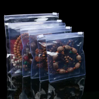100buc Bijuterii din Plastic Pungă de Plastic Gros din PVC Anti-oxidare Inele, Margele Perla de Ambalare Sac sac de Depozitare 2