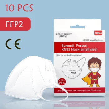 10BUC ffp2mask childmask kn95 ffp2 Pentru copii mască de Protecție Gura capac masca de fata virus măști de Unică folosință, mască de gura, masca de copil 2