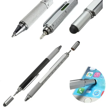 10buc/lot 6 in 1 Aluminiu Instrument Pen Șurubelniță Conducător cu Telefon Mobil Touch Pen-Instrument de Metal Pix Șurubelniță 2