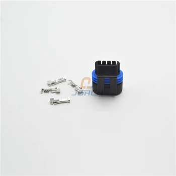 15 buc kituri de 4 pin Delphi negru sigilat de sex feminin automată a fasciculului de cabluri electrice al conectorului 12162190 2