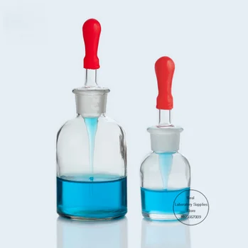 30ml 60ml 125ml Transparent Sau Maro Sticlă Flacon Picurător Dropping Reactiv Vas de Laborator de Chimie Recipient de Sticlă 2