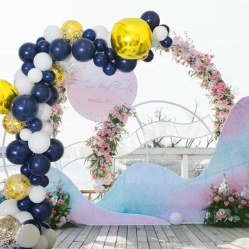 30pcs DIY Bleumarin Aur Resturi de Hârtie Balon de 12 țoli Baloane cu Confetti Roz Pentru Nunta, Ziua de naștere Petrecere Copil de Dus Provizii 2