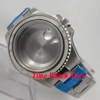 40mm caz ceas se Potrivesc ETA 2836 Miyota 8215 Dg 3804 mișcare 316L din oțel inoxidabil, sticlă de safir caz ceas cu bratara 116 2