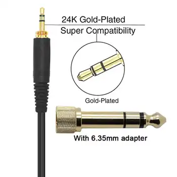6,35 mm OFC Primăvară Spiralat Înlocuire Cablu Audio Stereo Extensia Muzica Cablu Pentru Pioneer HDJ-2000 HDJ2000 HDJ 2000 Căști 2