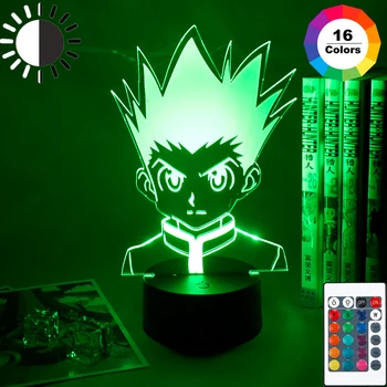 Anime Hunter X Hunter Kurapika Figura Noapte Ligh Acrylict Lampa Pentru Copil Decor Dormitor De Iluminat Pentru Copii Camera Veioza Cadou 2