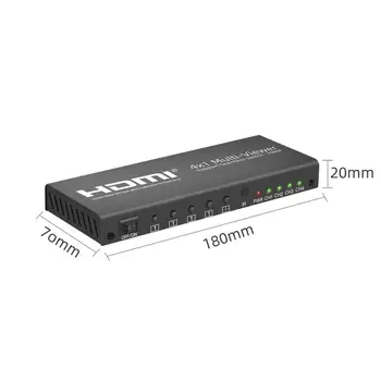 AOEYOO Convertor HDMI 4x1 Mulit-Vizualizare 1080P 4 Porturi Cu PIP fără Sudură Swith HDMI Quad Mulit-Viewer SPDIF Port Pentru PS4 TV 2