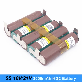 Baterie 18650 hg2 3000mAh 20amps 12.6 V la 25,2 V șurubelniță cu acumulator weld sudură bandă 3S 4S 5S 6S bateriei (personaliza) 2